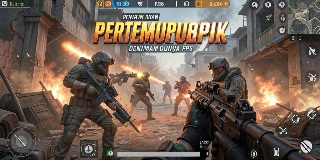 Screenshot menunjukkan aksi seru gameplay FPS dalam 8364.