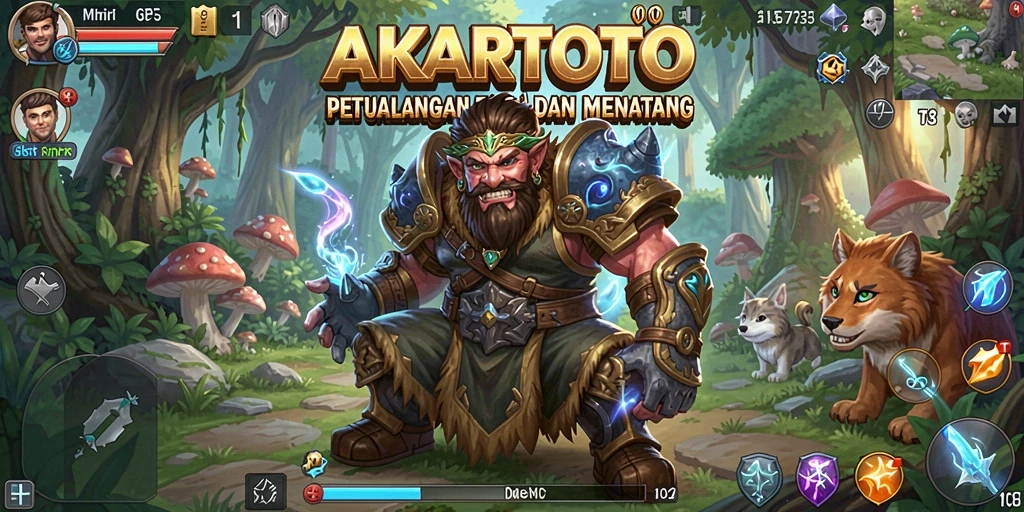 Tampilan gameplay mengesankan dari AKARTOTO, menunjukkan dunia MMORPG yang kaya.