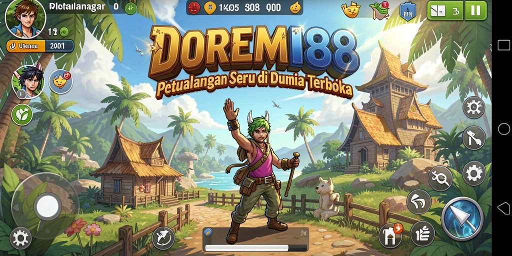 Tampilan gameplay seru di dunia terbuka DOREMI88.