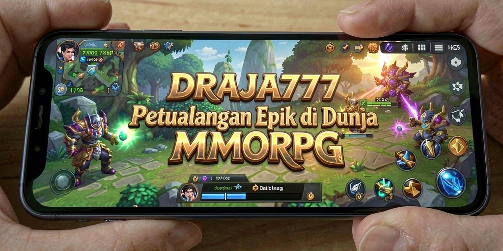Screenshot DRAJA777 menampilkan aksi seru dalam pertempuran MMORPG.