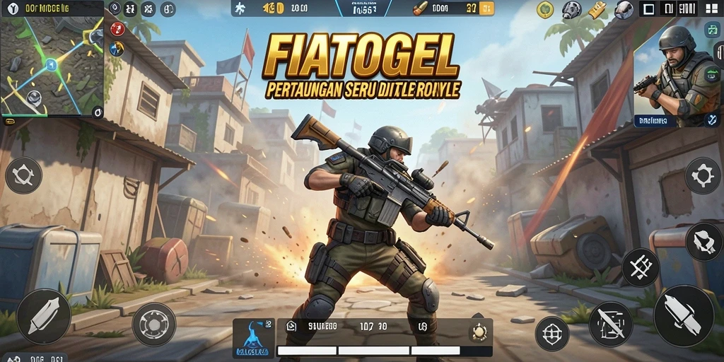 Tampilan seru gameplay Battle Royale di FIATOGEL.