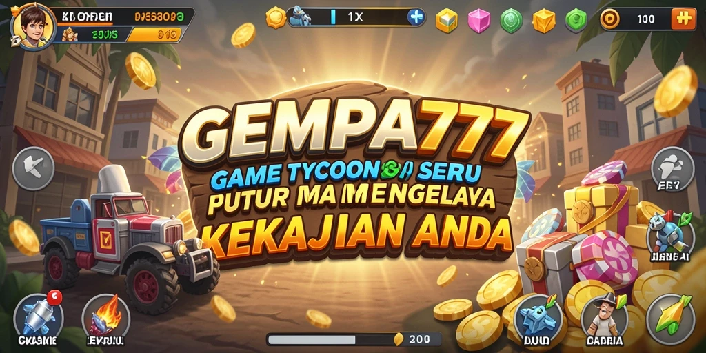 Tampilan gameplay menarik dalam GEMPA777 saat mengelola bisnis.