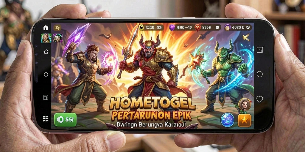 Tampilan aksi seru dalam game Fighting HOMETOGEL.