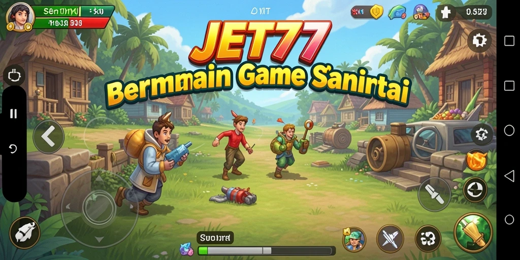Tampilan gameplay <strong>JET77</strong> yang memikat dan penuh warna.