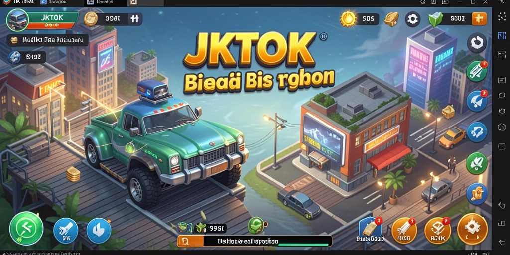 Tampilan gameplay JKTOK yang menarik dengan berbagai elemen Tycoon.