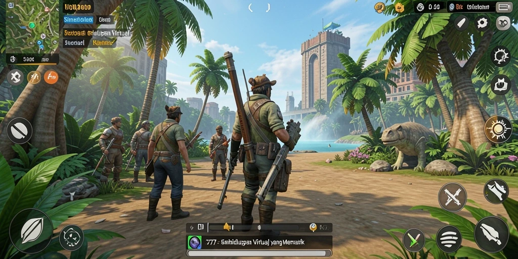 Tampilan gameplay L777 yang imersif dalam dunia virtual.