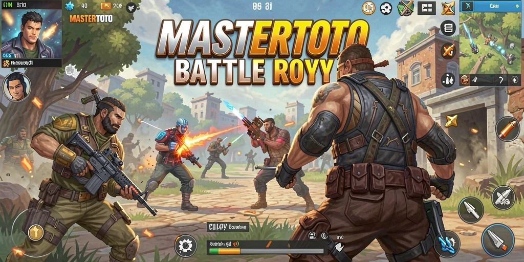 Gameplay intens dan seru di dunia MASTERTOTO Battle Royale.
