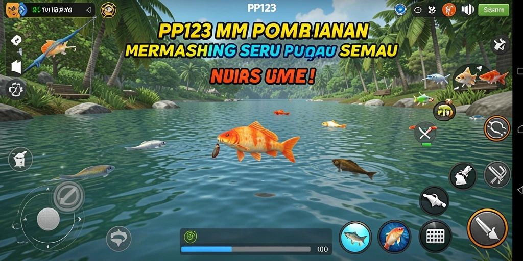 Tangkapan ikan yang spektakuler dalam gameplay PP123.