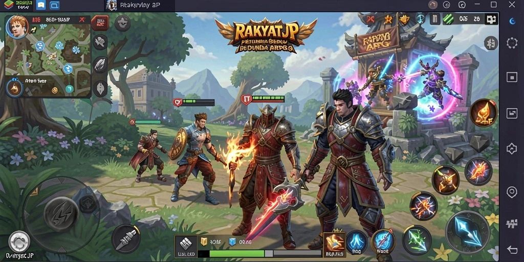 Menampilkan gameplay seru dan penuh aksi dalam RAKYATJP.