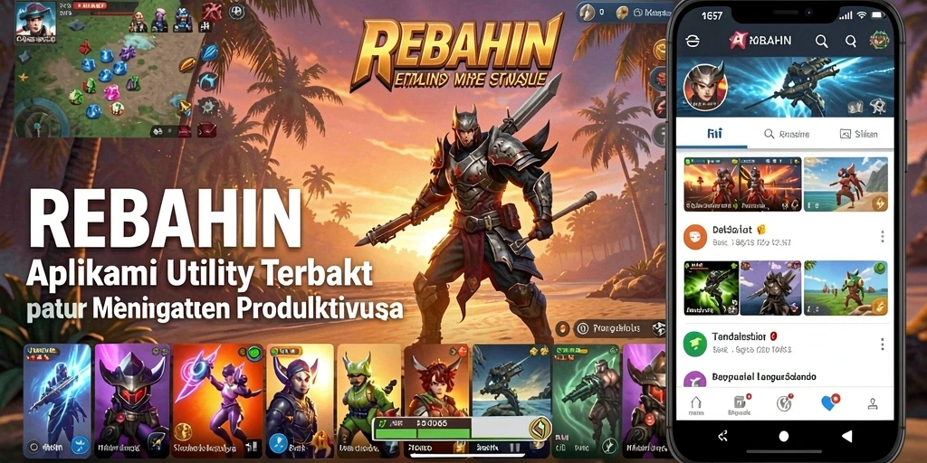 Tampilan antarmuka REBAHIN yang ramah pengguna dan fitur produktivitas.