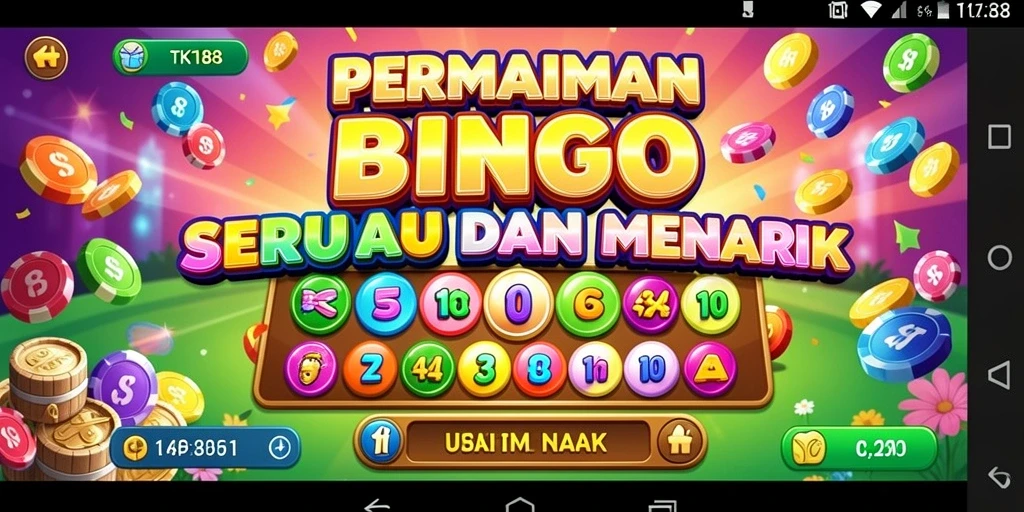 Screenshot gameplay Bingo TKP188 menampilkan suasana bermain yang seru.