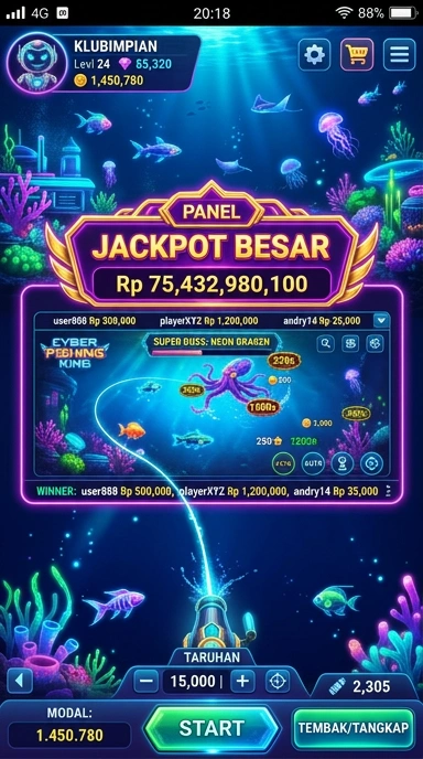 Screenshot aplikasi klubimpian yang menunjukkan rekomendasi populer.